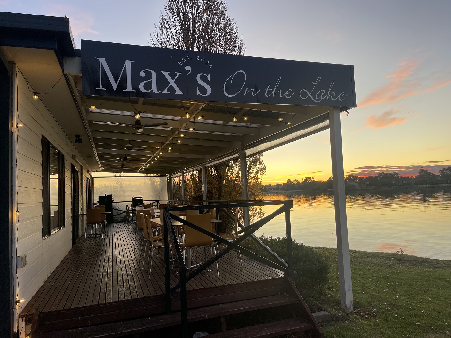 Sunset over Lake Mulwala at Yarrawonga