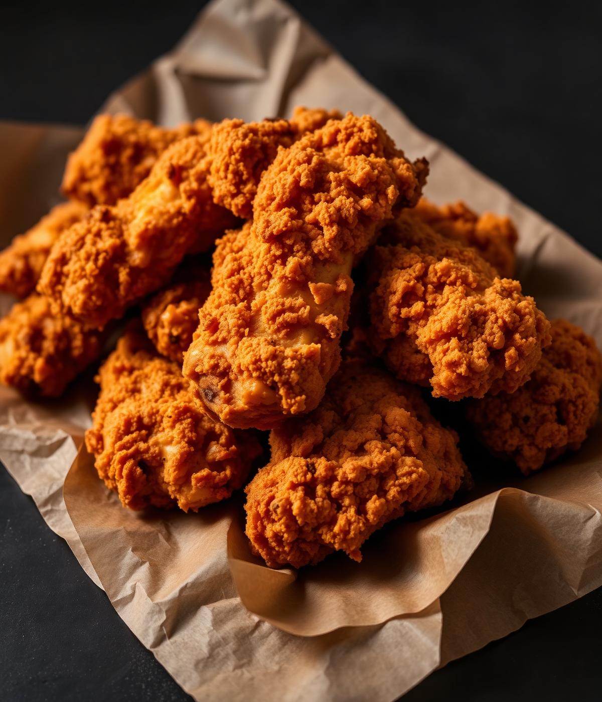 Crispy southern fried chicken pieces